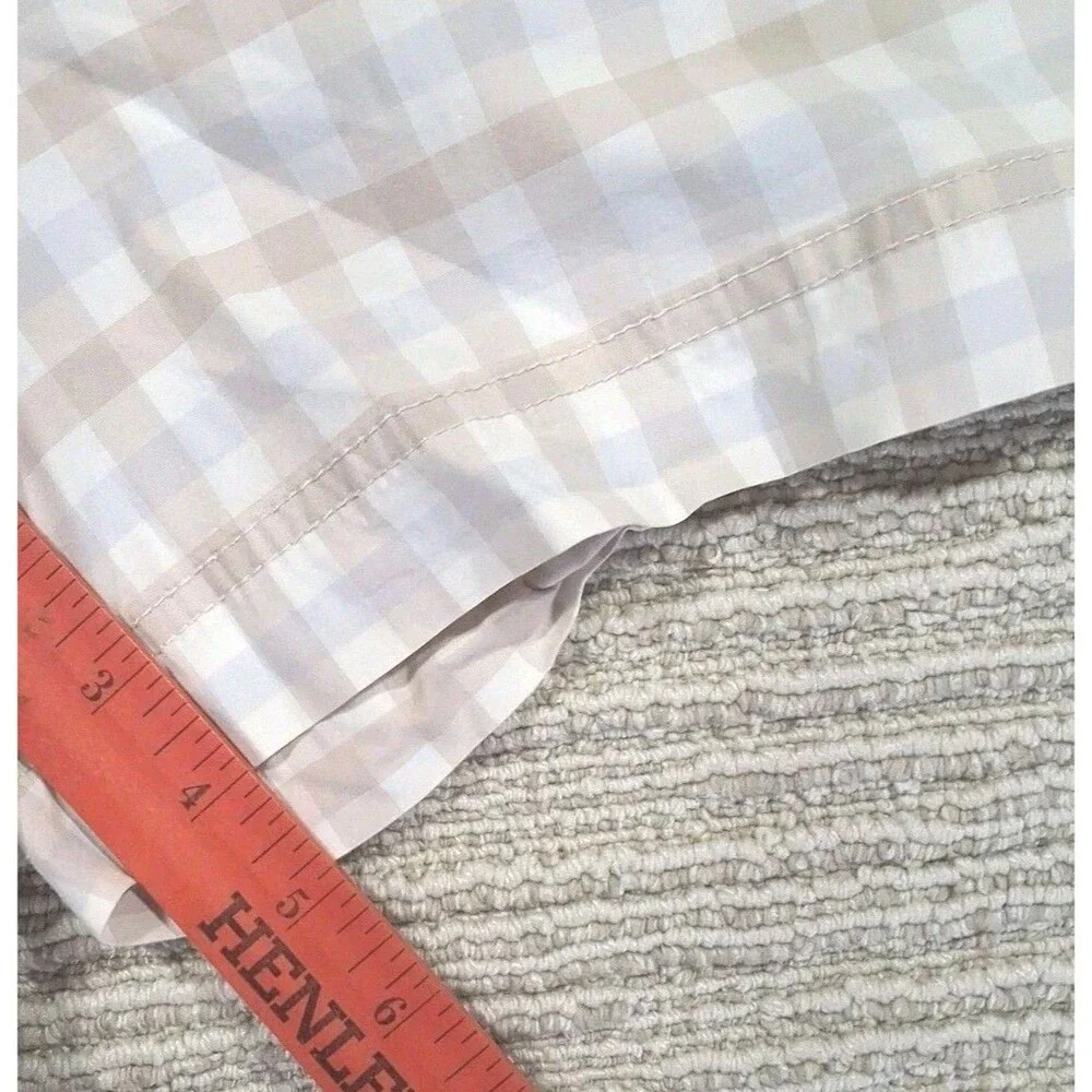 new york & company womens buffalo plaid check shorts size 10 cotton spandex pink